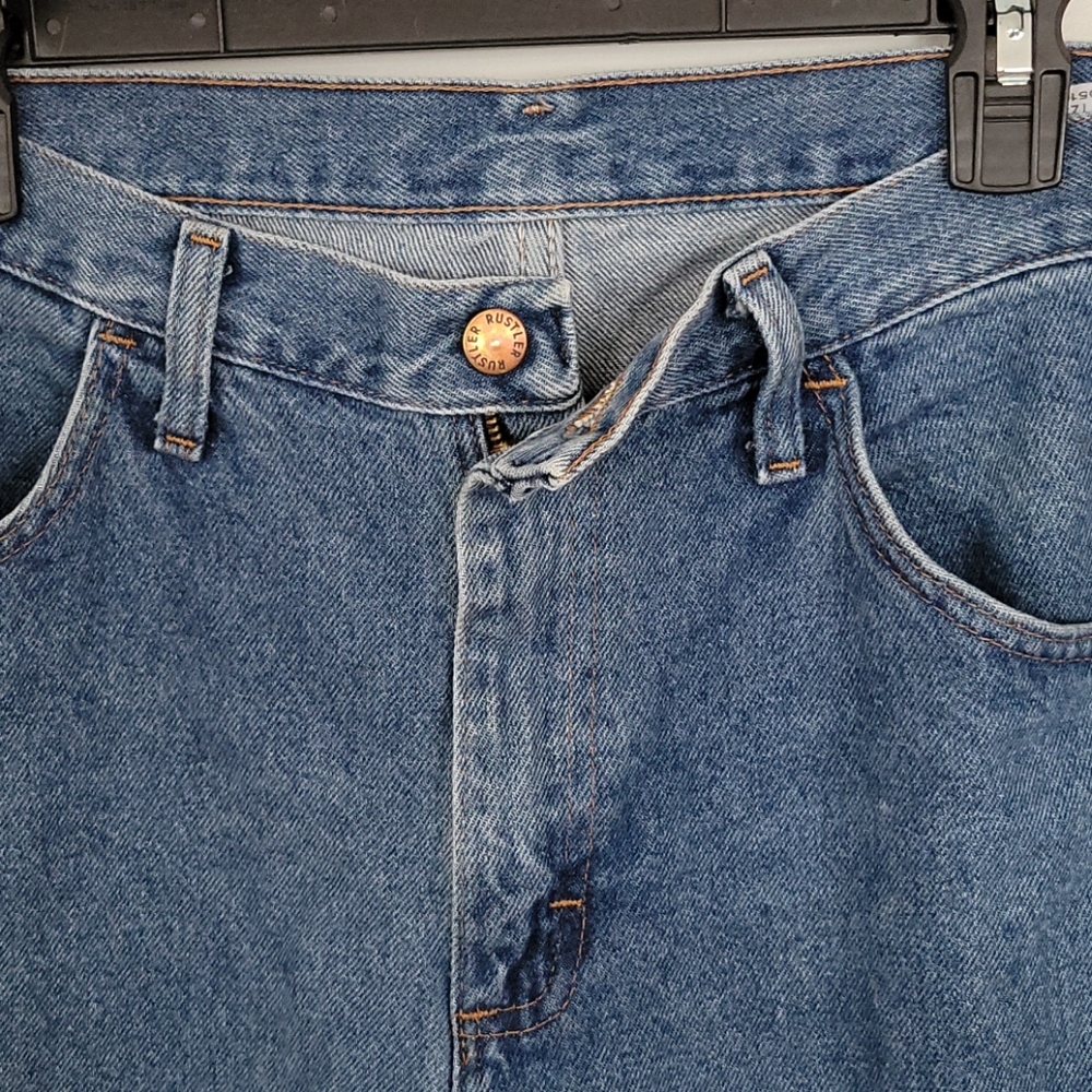VINTAGE RUSTLER RIGID  DENIM JEANS - Picture 4 of 9